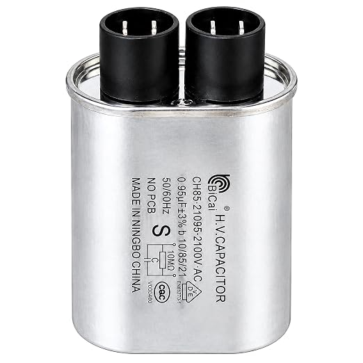 METER STAR Microwave Capacitor 0.95 uF 2100V AC High Voltage Replacement, Non-PCB 3+3 Terminal 1/4-Inch Quick Connect Tabs for GE Samsung LG Whirlpool