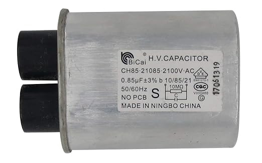CQC & VDE Certification Universal Household Microwave High Voltage Capacitor CH85 2100V AC H.V. Capacitor 10/85/21 50/60Hz NO PCB, VDE EN61270-1 (21085 0.85 uF)