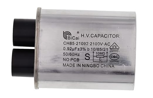 Meter Star Universal Household Microwave High Voltage Capacitor 0.92 uF CH85 21092 2100V AC H.V. Capacitor 10/85/21 50/60Hz, Connect Pin 1/4