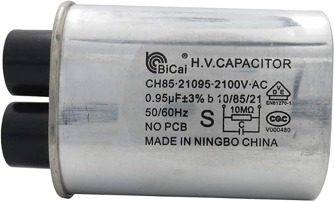 CQC Universal Household Microwave High Voltage Capacitor 0.95 uF CH85 21095 2100V AC H.V. Capacitor 10/85/21 50/60Hz NO PCB